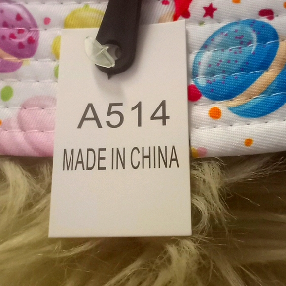 Mini Macaroons & Polka Dots Multicolored Reversible Cotton Bucket Hat - Picture 6 of 12